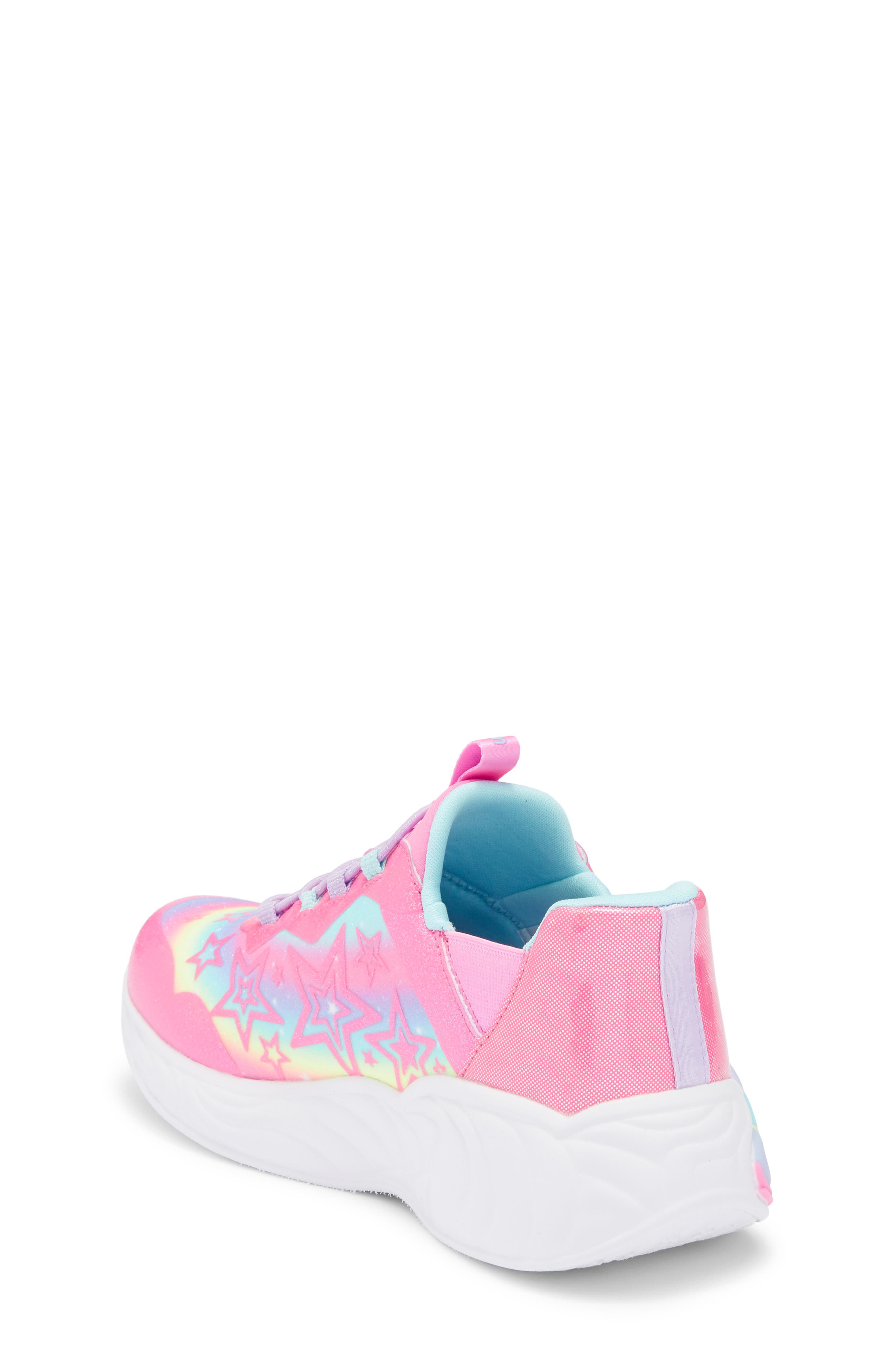 SKECHERS Kids' Unicorn Dreams Starry Lite Sneaker, Alternate, color, Pink Multi
