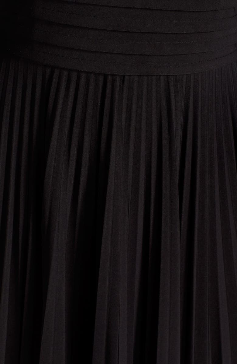 Eliza J Pleated Jersey Fit & Flare Dress, Alternate, color, 