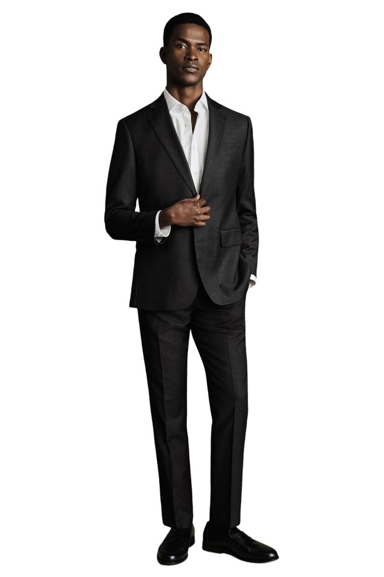 Slim Fit Twill Natural Stretch Suit Jacket, Alternate, color, CHARCOAL GREY