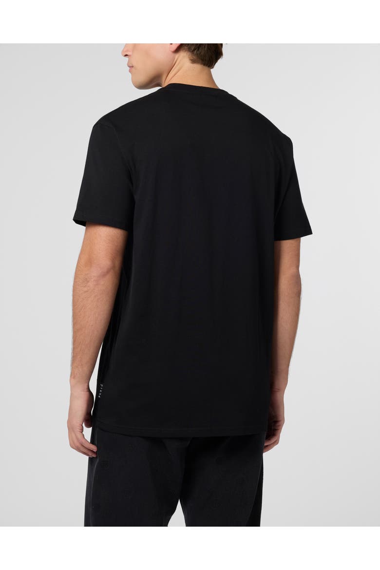 Round Neck T-Shirt Spray Hexagon Men, Alternate, color, black