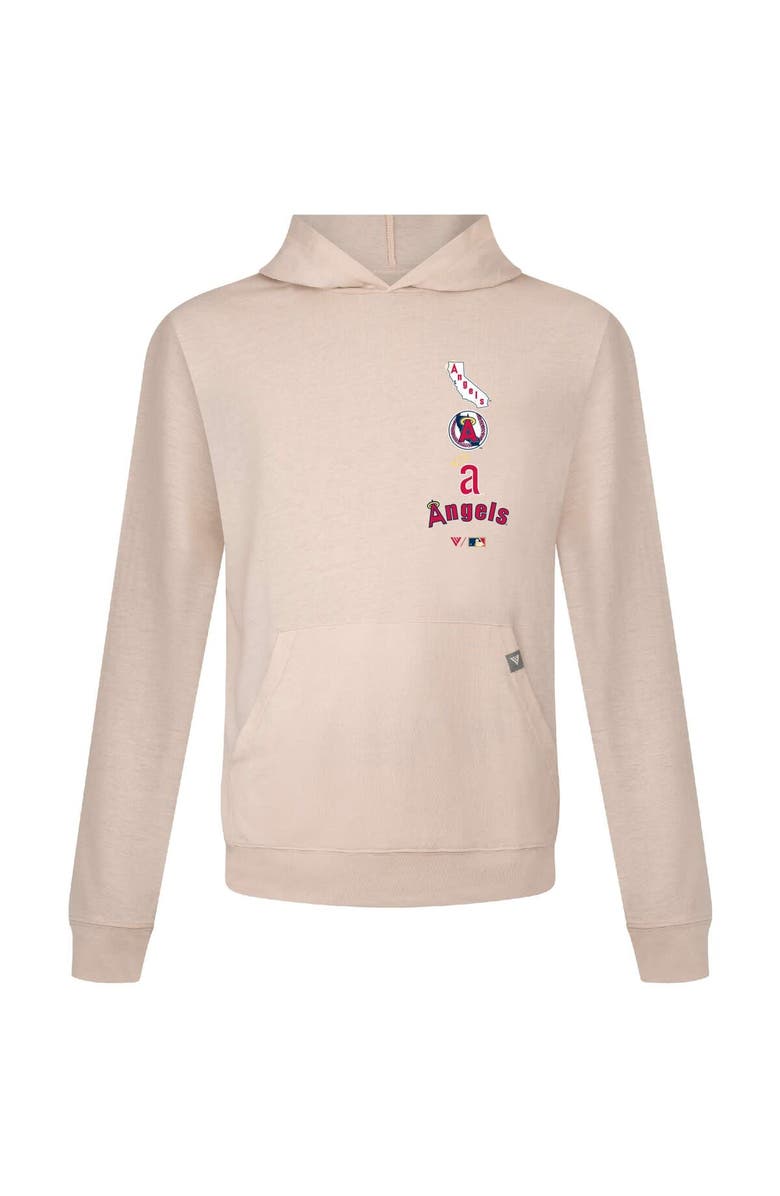 LEVELWEAR Men's Levelwear Cream Los Angeles Angels Base Line Pullover Hoodie, Main, color, Cream