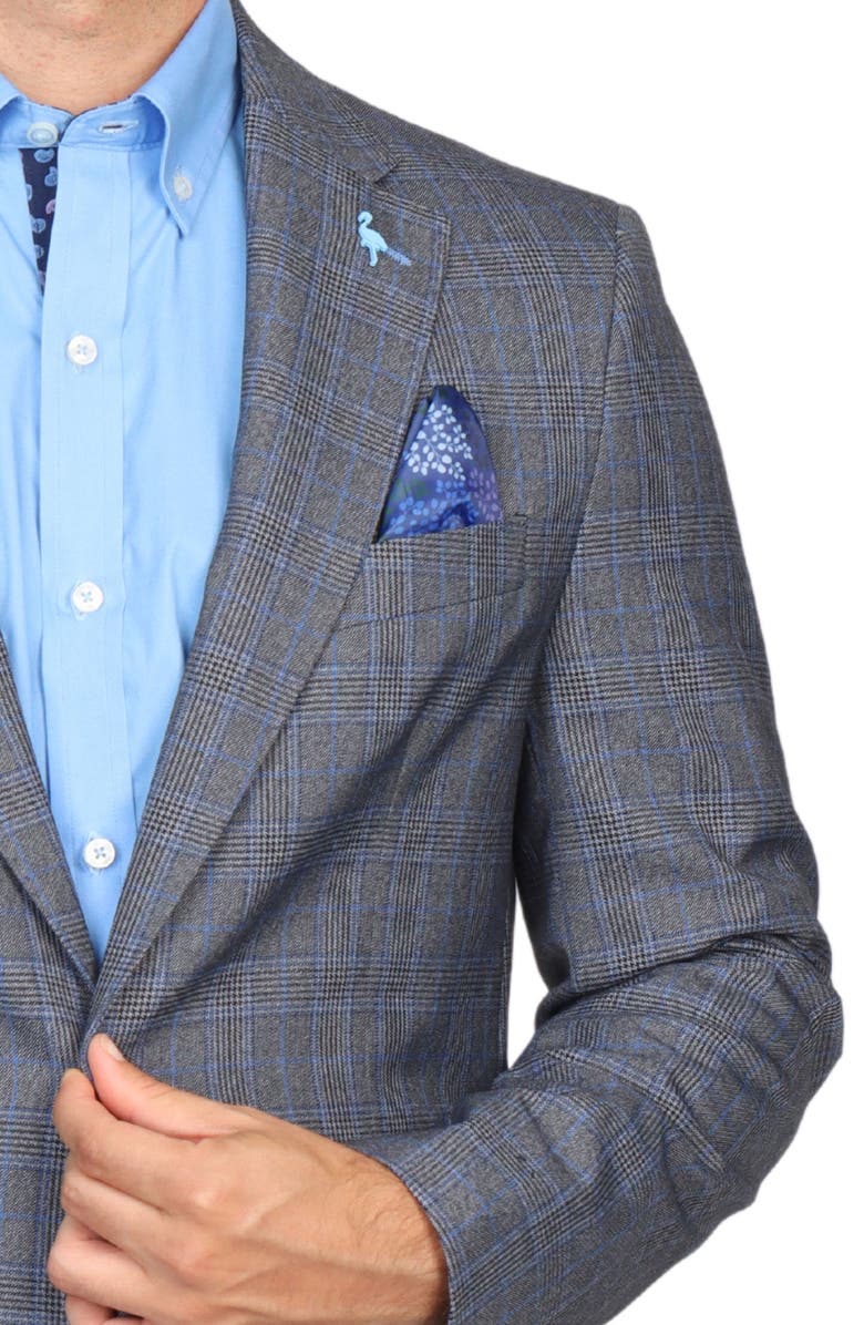 TailorByrd Glen Plaid Sport Coat, Alternate, color, Charcoal