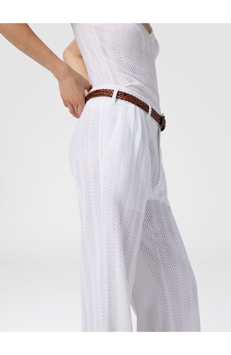 Missoni Tailored Pants With Zigzag Pattern, Alternate, color, White