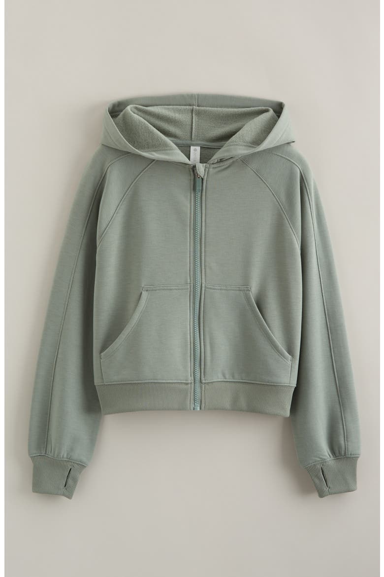 Kids' Aspire Fleece Zip-Up Hoodie, Main, color, GREEN LILYPAD