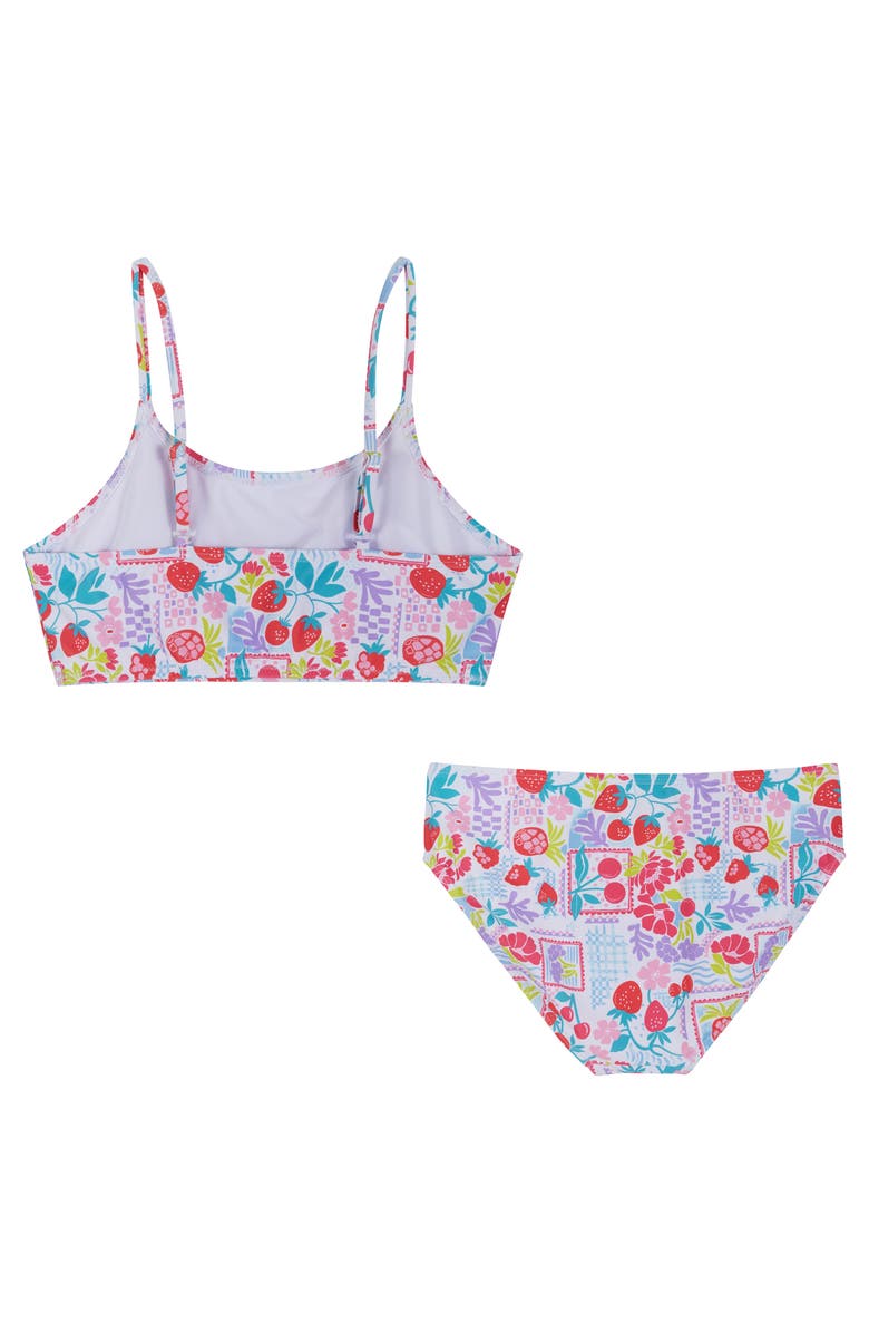 Andy & Evan Kids' Stamp Print Two-Piece Swimsuit, Alternate, color,