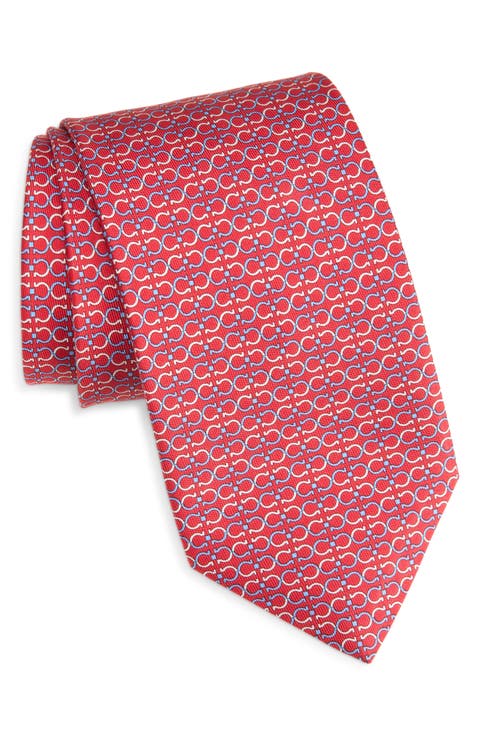 Zelig Gancini Print Silk Tie