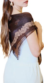 Petit Moments Everly Paisley Glitter Square Scarf