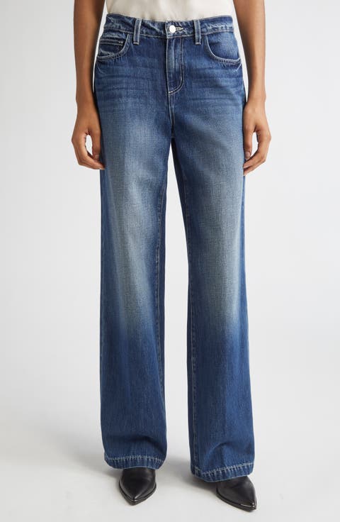 Clayton High Waist Wide Leg Jeans (Harlan)