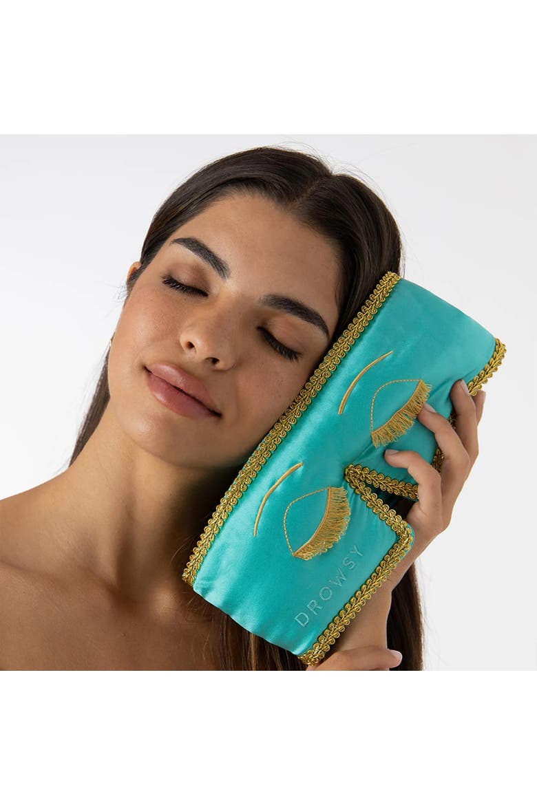 Breakfast at Drowsy Eyelash Protecting Mask, Alternate, color, Turquoise