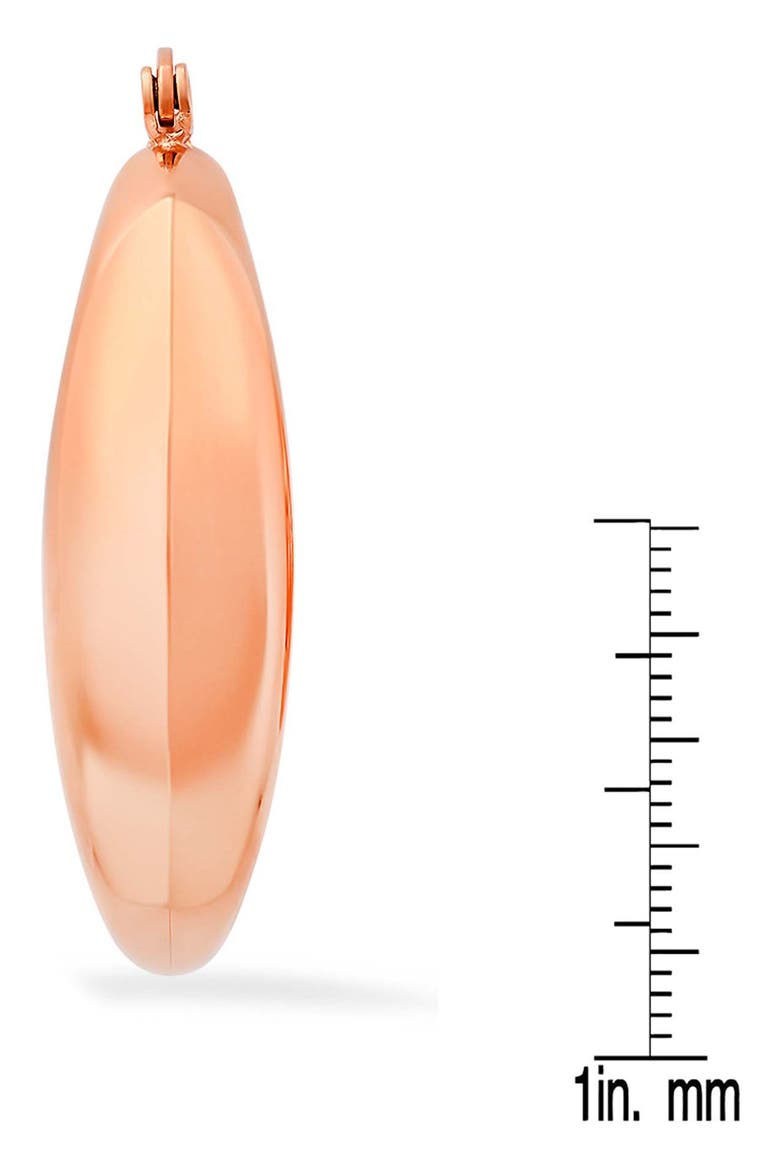 18K Gold Plate Chunky Hoop Earrings, Alternate, color, ROSE GOLD