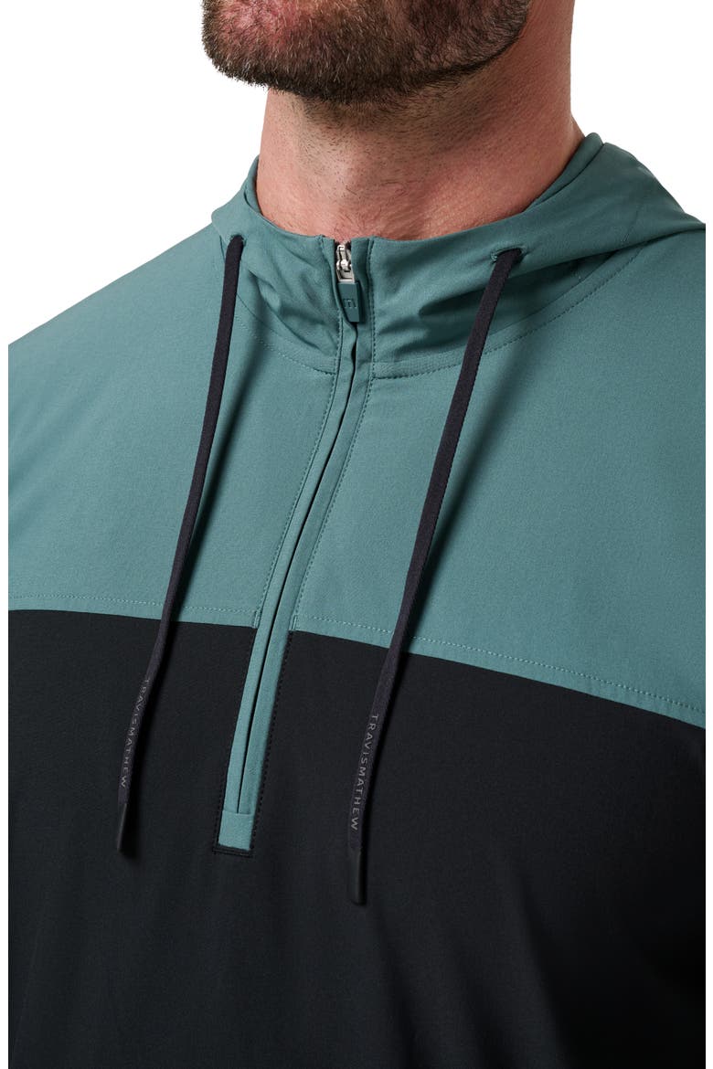 Meridian Quarter Zip Tech Hoodie, Alternate, color, SILVER PINE