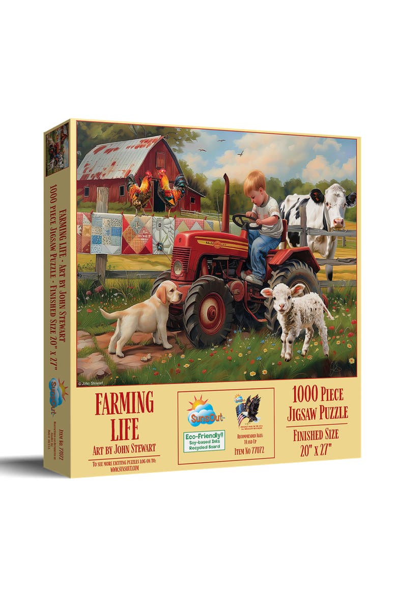 Farming Life 1000 piece Jigsaw Puzzle for Adults, Main, color, Multicolor