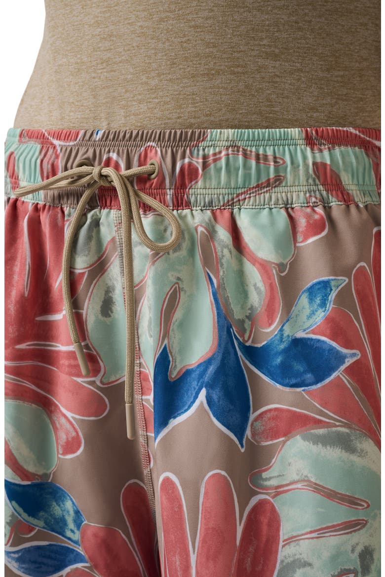 Breeze Blend Print Drawstring Shorts, Alternate, color, SOFT TAUPE MULTI
