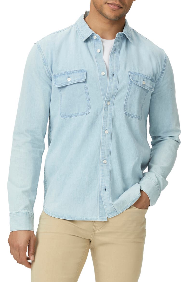 Martin Chambray Button-Up Shirt, Main, color, ASHER