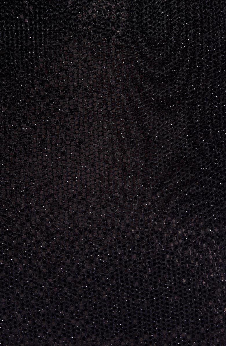 Black Halo Sequin Long Sleeve Minidress, Alternate, color, 