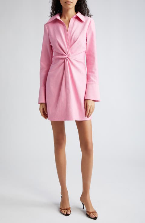 McKenna Twist Front Long Sleeve Minidress