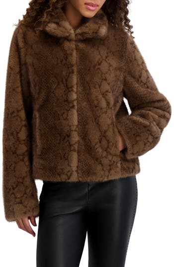 Karl Lagerfeld Faux Fur Jacket In Multi