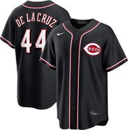 Nike Men's Nike Elly De La Cruz Cincinnati Reds Fashion Replica Black Out Jersey