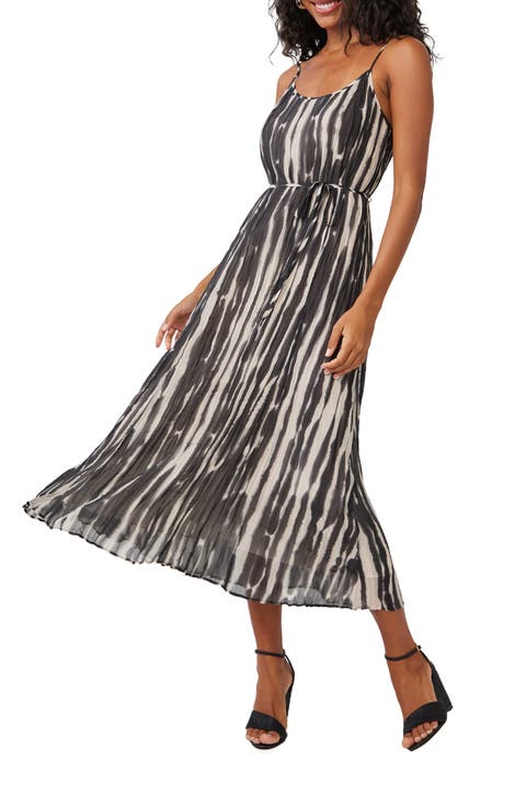 Abstract Stripe Midi Dress