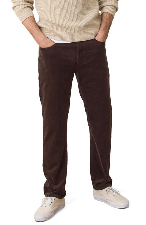 Marine Layer 5 Pocket Flex Cords Slim Straight Fit Pants In Brown
