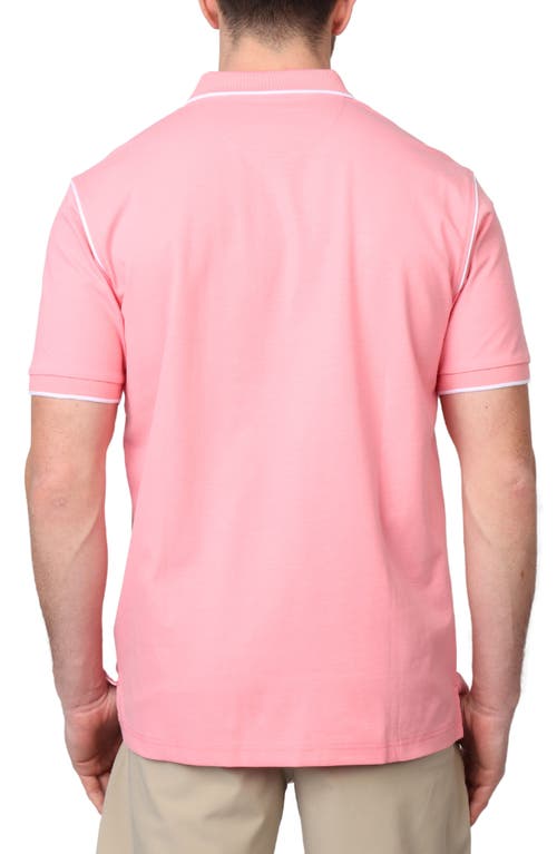 Tailorbyrd Supersoft Interlock Polo In Coral Reef