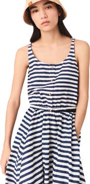 maje Linen-blend top