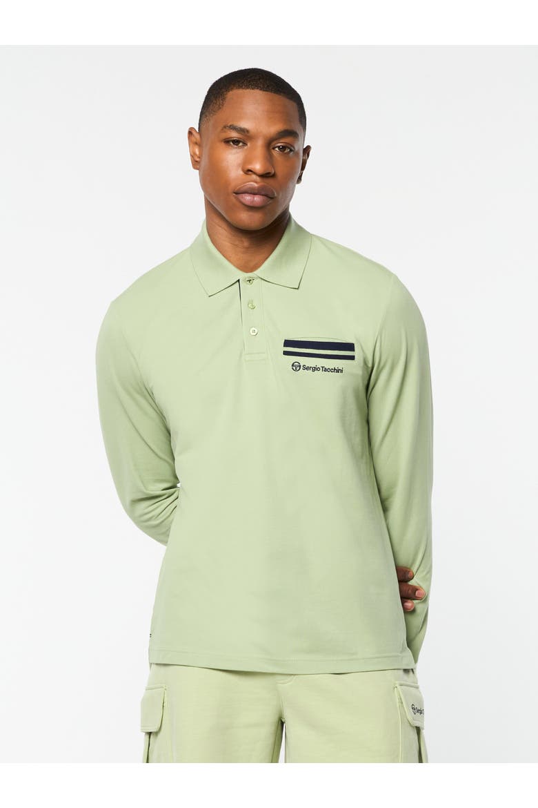 Dario Long Sleeve Polo, Main, color, RESEDA