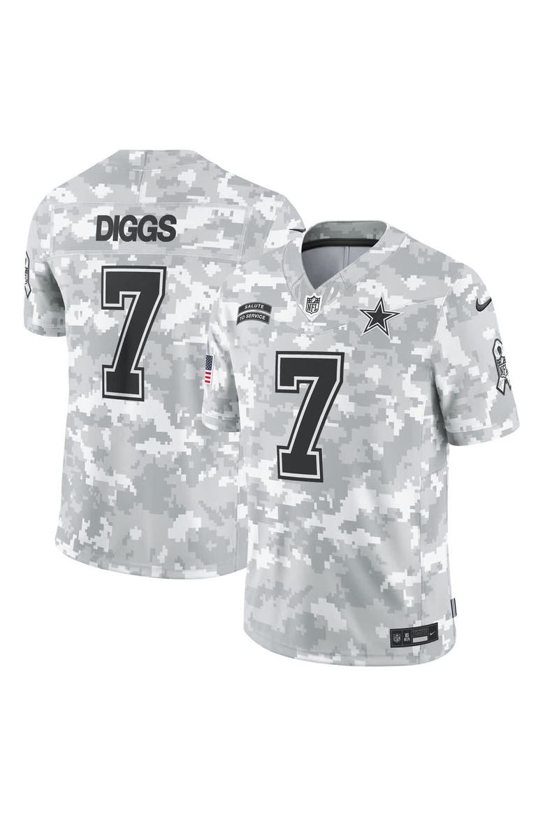 Men's Nike Trevon Diggs Arctic Camo Dallas Cowboys 2024 Salute to Service Limited Jersey, Main, color, Arctic Camo