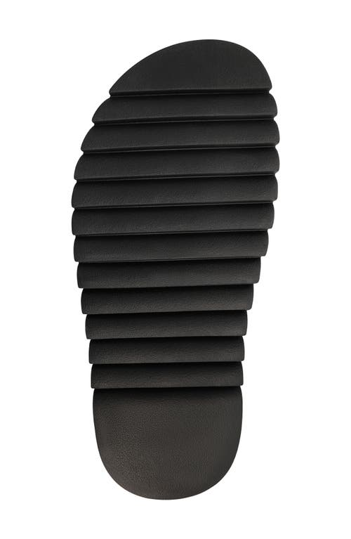 Karl Lagerfeld Paris Tumbled Leather Crisscross Slide Sandal In Black