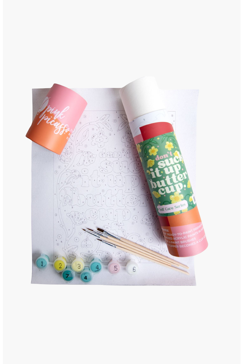 Don't Suck It Up Buttercup Paint by Numbers Kit, Alternate, color, Teal / Turquoise