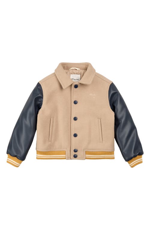 Miles Baby Kids' Sand Dune Varsity Jacket In Multi