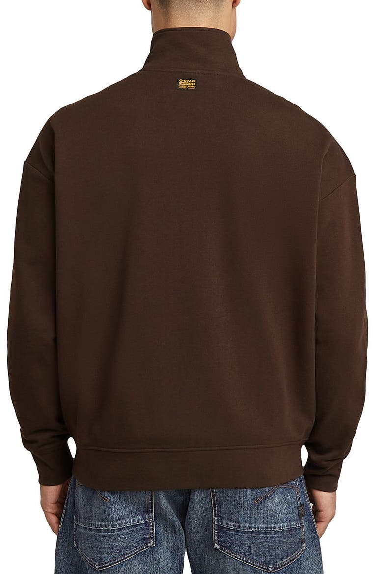 Rovic Zip-Up Sweatshirt, Alternate, color, DEEP BROWN