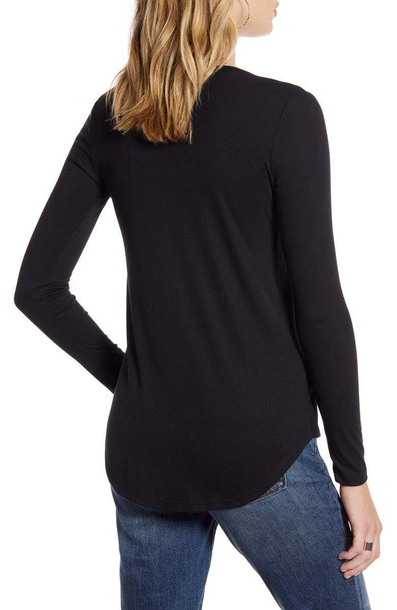 Treasure & Bond Ribbed V-Neck Top, Alternate, color,