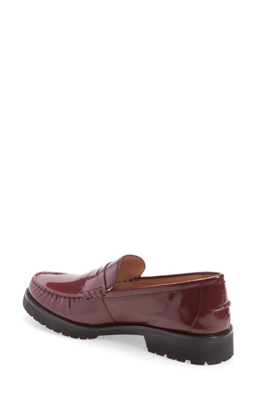 Cole Haan Treena Lug Penny Loafer In Red