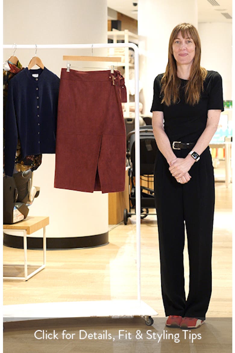 Danica Faux Suede Belted Skirt video