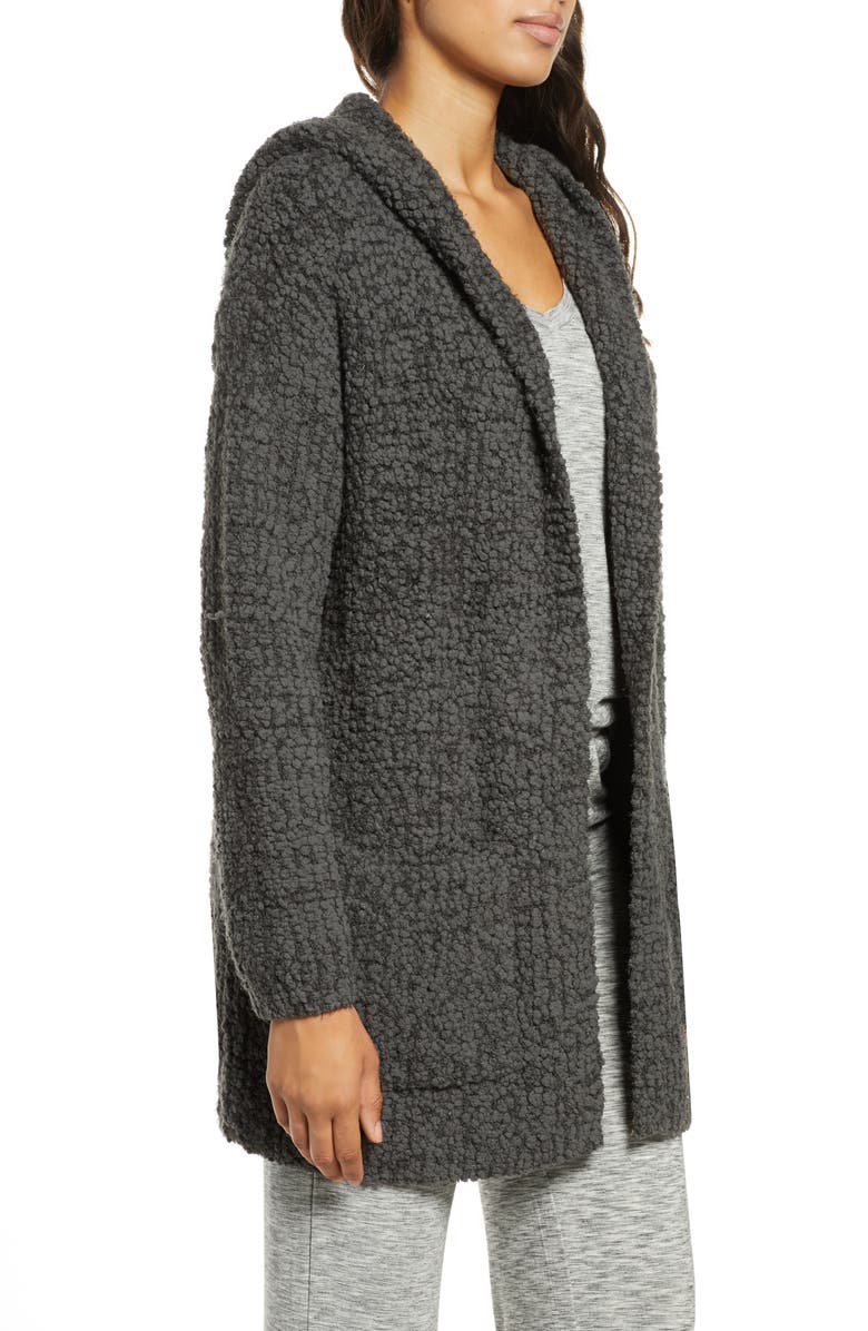 Barefoot Dreams<sup>®</sup> Bouclé Knit Hooded Cardigan, Alternate, color, 