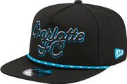 New Era Men's New Era Black Charlotte FC Script Golfer Adjustable Hat