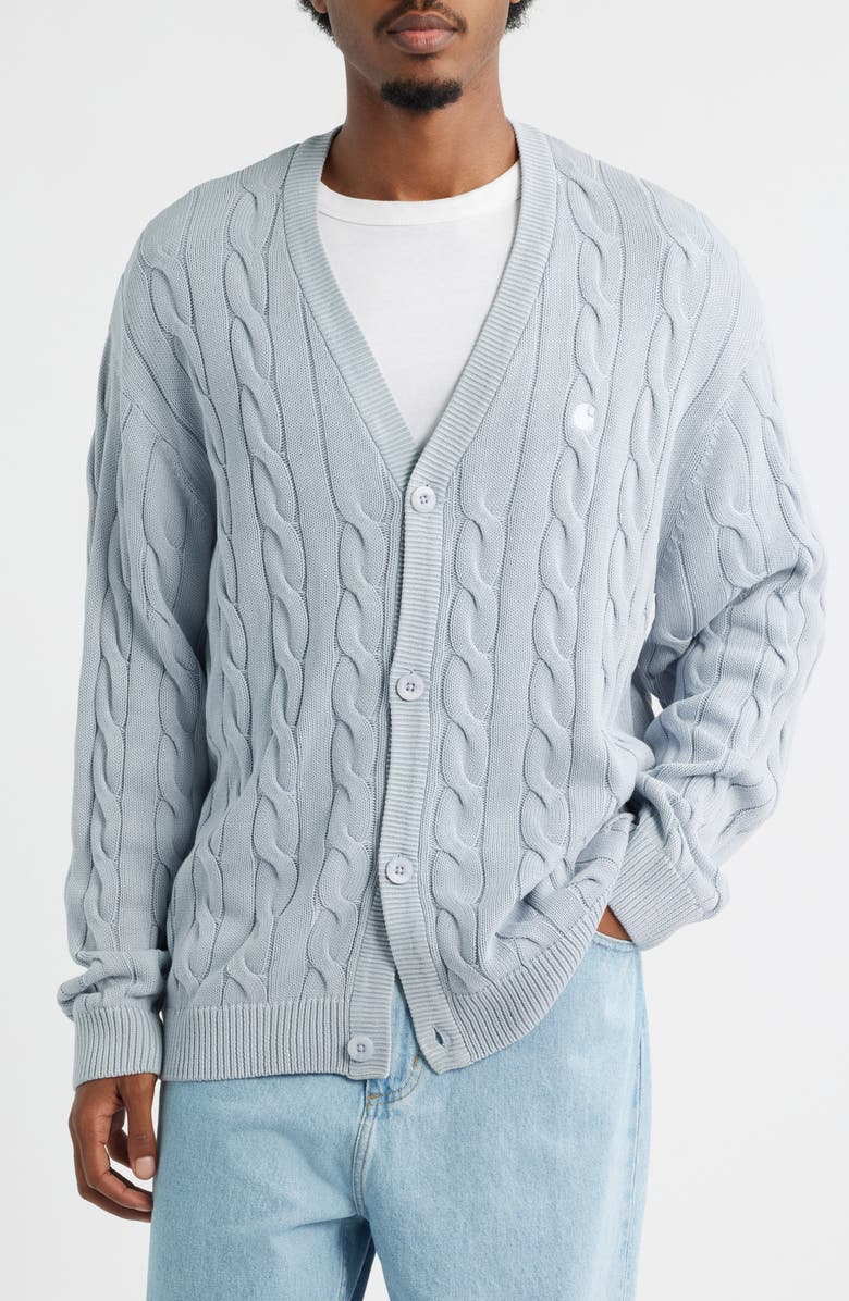 Carhartt Work In Progress Carter Cable Cotton Cardigan, Alternate, color, 