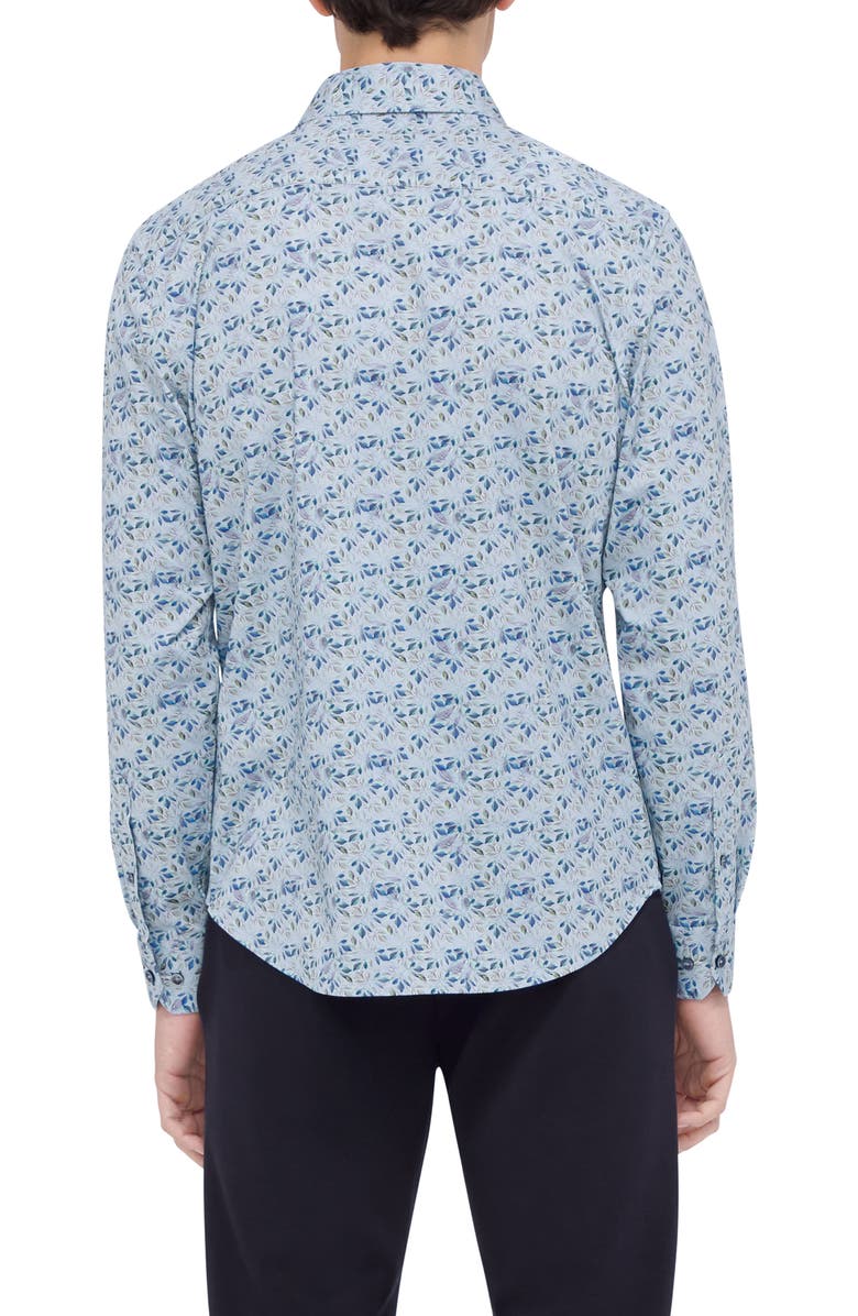 Bugatchi Jimmy OoohCotton<sup>®</sup> Floral Button-Up Shirt, Alternate, color, Sage