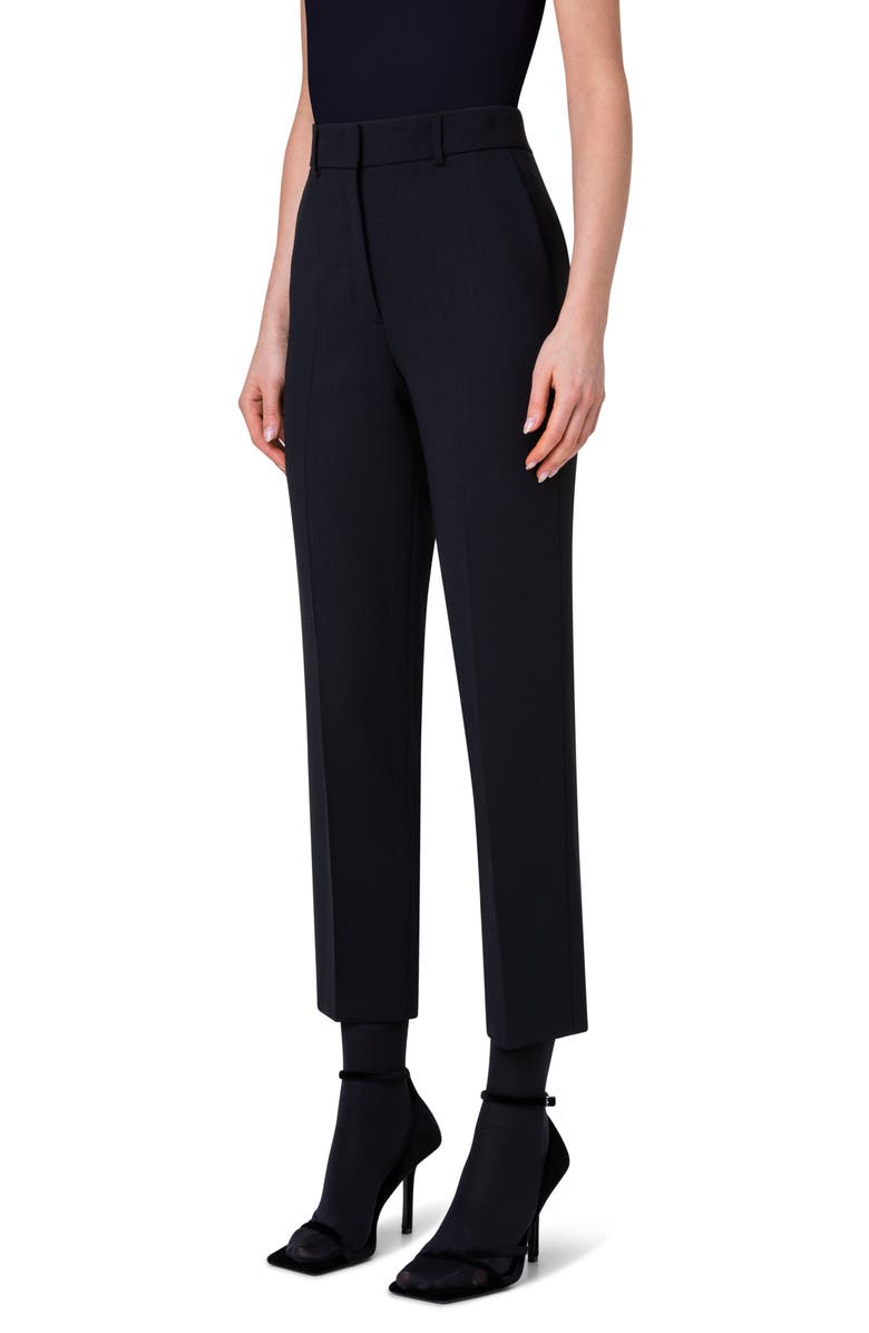 Akris punto Feryn Stretch Virgin Wool Crepe Ankle Pants, Alternate, color,