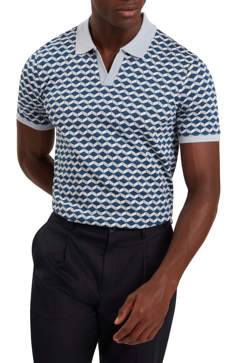 Ted Baker Lirien Johnny Collar Polo, Main, color, Dk-Blue