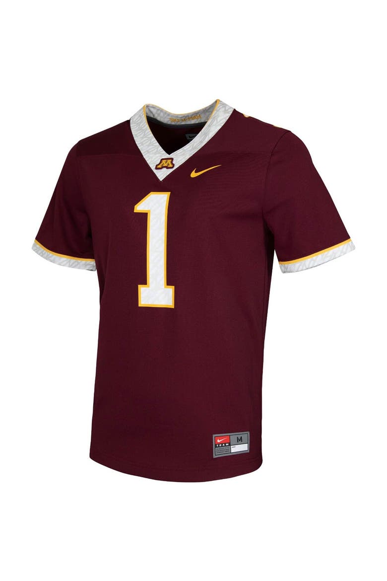 Men's Nike #1 Maroon Minnesota Golden Gophers Untouchable Game Jersey, Alternate, color, Maroon