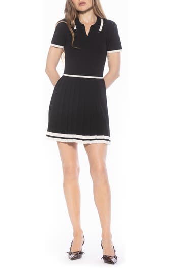 Alexia Admor Jasmine Pleated Dress In Black