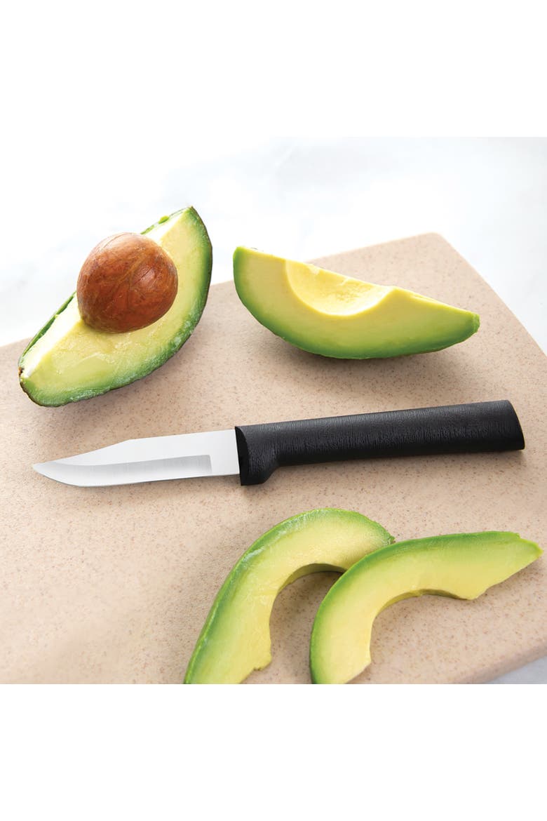 Cutlery 2.5-Inch Peeling Paring Knife Set of 2 & Quick Edge Knife Sharpener, Alternate, color, Black