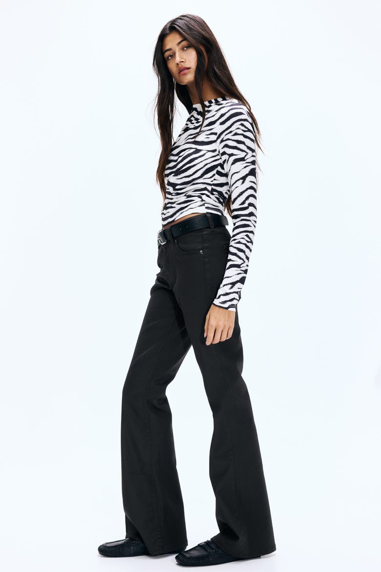 Flared Low Jeans, Alternate, color, Black