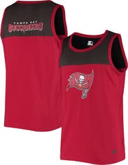 STARTER Men's Starter Red/Pewter Tampa Bay Buccaneers Team Touchdown Fashion Tank Top