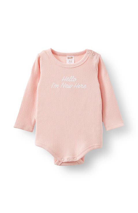 Organic Pointelle Long Sleeve Bubbysuit