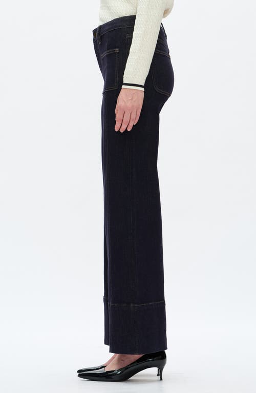 Bayeas Katia Patch Pocket Wide Leg Jeans In Blue