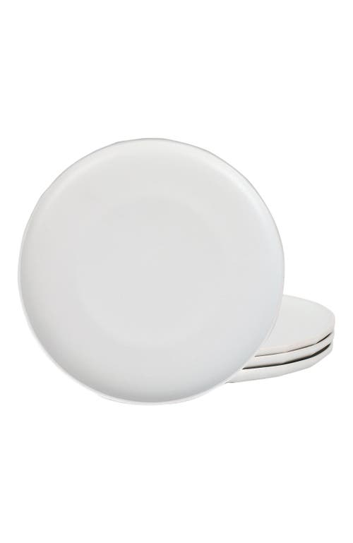 Stone Lain Rio Stoneware 4-piece Dinner Plate Set In White