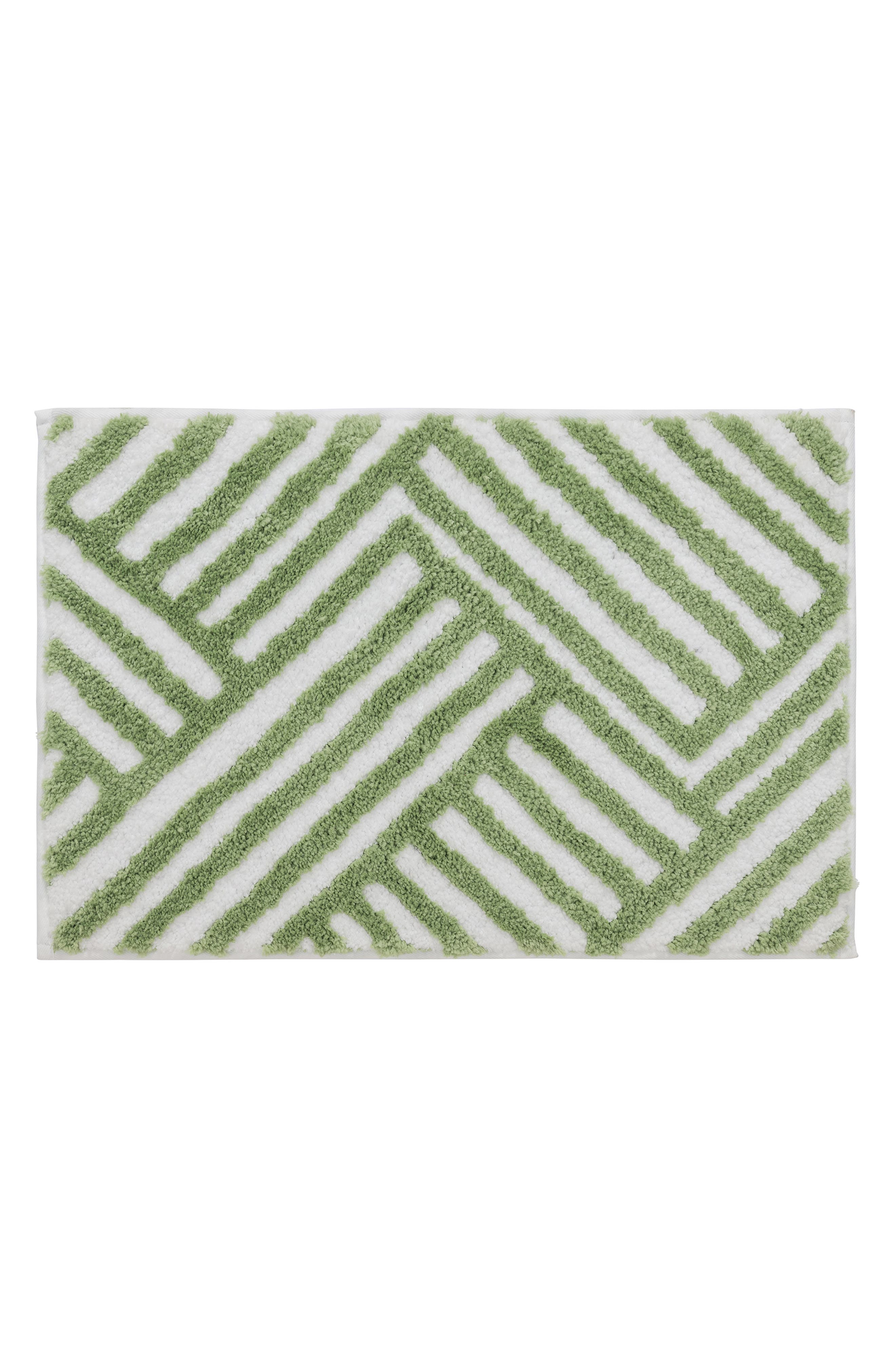 VCNY HOME Geometric Line Tufted Bath Mat
